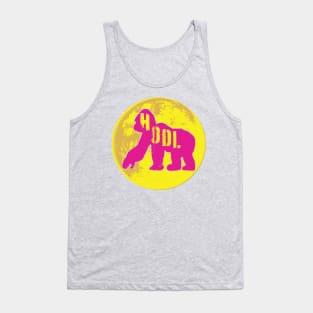 Yellow Moon HODL Ape Super Moon Pink Ape  Version Tank Top